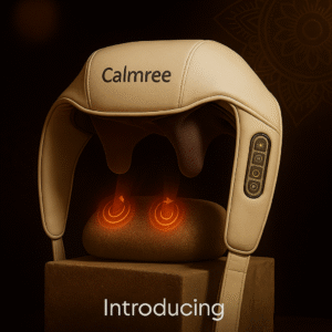 Calmree Shiatsu Massager Pillow for Neck, Back, Shoulder, Legs, Body Pain Relief, Electric Rechargeable