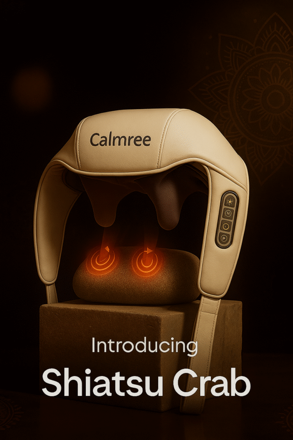 Calmree Shiatsu Massager Pillow for Neck, Back, Shoulder, Legs, Body Pain Relief, Electric Rechargeable